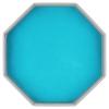 RERIVER Dice Rolling Tray, Blue Felt Lined PU Leather Octagon Dice Tray for Dungeon Crawler Games view 1