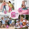 Karaoke Machine with 2 Microphones Karaoke Toys for Girls Age 6-8 Karaoke Machine for Kids 3-5 Pink Birthday Gift Toys for 4-10 Bluetooth Karaoke Speaker System view 2