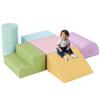 TOLEAD Large Baby Climbing Blocks  6 Pcs Climbing Toys for Toddlers - Ultra High Density Soft Foam Play Gym Equipment Easy Wash for Indoor Nursery, Classic (Pink, 6-Piece) view 1