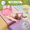 TOLEAD Large Baby Climbing Blocks  6 Pcs Climbing Toys for Toddlers - Ultra High Density Soft Foam Play Gym Equipment Easy Wash for Indoor Nursery, Classic (Pink, 6-Piece) view 2
