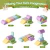 TOLEAD Large Baby Climbing Blocks  6 Pcs Climbing Toys for Toddlers - Ultra High Density Soft Foam Play Gym Equipment Easy Wash for Indoor Nursery, Classic (Pink, 6-Piece) view 4