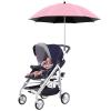 30in Pram Parasols Adjustable Chair Sunshade for Beach Garden Walking, Universal Clip on Stroller Umbrella for Wheelchairs Bikes Pushchair Golf Carts (Pink) view 1