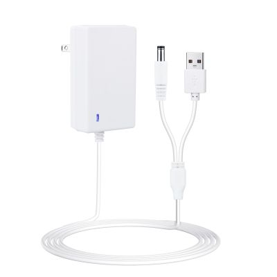 Baby Swing Power Cord for Ingenuity InLighten, Simple Comfort and Swing'n Go Charger, 2-in-1 Charging Cable with USB A and DC Plug, Power Adapter