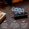 2 Pcs Keyboard Fidget Toy for Adults Fidget Keyboard Clicker Toys with LED Lights Keychain Stress Relief for Anxiety Decompression (Black and White) view 4