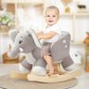FUNLIO Elephant Baby Rocking Horse for Toddlers 6 Months to 3 Years, Cute & Graceful Grey Elephant Rocker for Baby Girl, Stuffed Plush Ride-on Rocking Animal, Easy to Assemble, CPC & CE Certified view 2