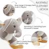 FUNLIO Elephant Baby Rocking Horse for Toddlers 6 Months to 3 Years, Cute & Graceful Grey Elephant Rocker for Baby Girl, Stuffed Plush Ride-on Rocking Animal, Easy to Assemble, CPC & CE Certified view 3