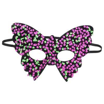 DEARMAMY Butterfly Mask Sequin Masquerade Mask Venetian Eye Gliter for Carnival Halloween Cosplay Party Costume B