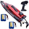 XDJXWJN 14 inch RC Boat High Speed Remote Control Boat for Kids and Adults, 2.4GHz Outdoor Water Toy 23 + MPH Race Boat for Pool Lake & Great River view 1