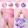 100PCS Purple Long Balloons Garland Thicker Latex, 260 Purple Clown Balloon for Birthday Wedding Beginners Making Kid's Carnivals Party Decors view 3