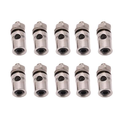 Akozon 10pcs RC 1.8mm Pushrod Connector Linkage Stoppers, Stainless Steel D1.8mm Push Rod Adjuster Connectors for Model Airplane Plane DIY Parts, Lightweight Stoppers for RC