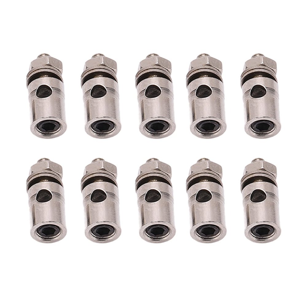 Akozon 10pcs RC 1.8mm Pushrod Connector Linkage Stoppers, Stainless Steel D1.8mm Push Rod Adjuster Connectors for Model Airplane Plane DIY Parts, Lightweight Stoppers for RC