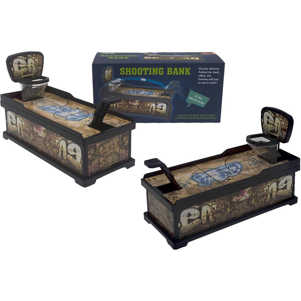 PowerTRC Coin Shooting Sports Basket Game Basketball Coin Piggy Bank Interactive Money Saving Office Or Home Decorative Fun Novelty Gift (2 Sets)