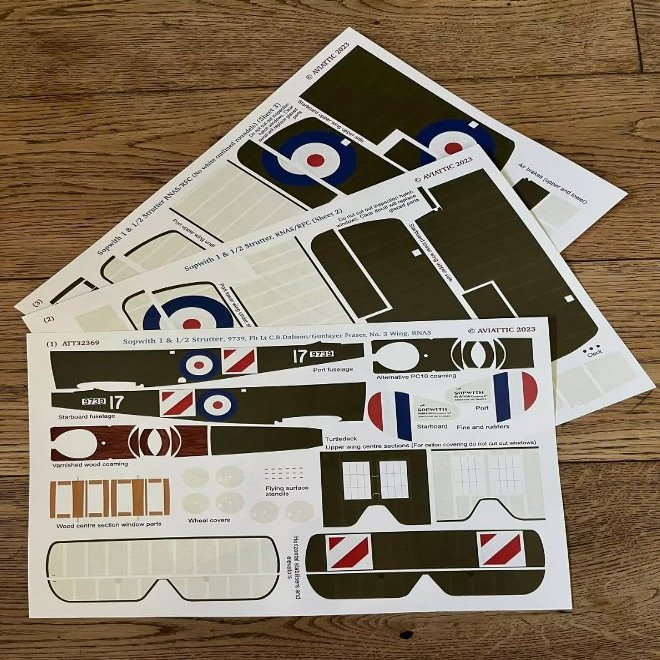 Aviattic ATT32369 1/32 Sopwith 1 1/2 Strutter 9739 Dalison/Fraser No3 Wing RNAS