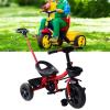 Child's Tricycle Trike with Parent Push Handle, Safety Belt, Interactive Experience, for Long Term, Silent Wheels, Comfortable Saddle with Seat Belts view 4