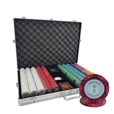 1000pcs 14g Monte Carlo Poker Room Poker Chips Set with Aluminum Case Custom Build