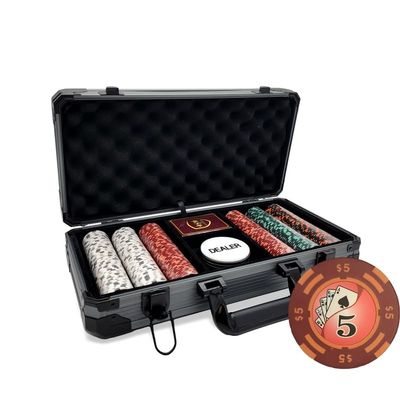 MRC POKER 300 pcs Yin Yang Poker Chips Set with Black Deluxe Case Custom Build