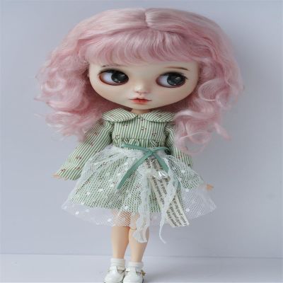 Jusuns 10-11inch Doll Wigs Only D20313 Long Princess Soft wave Blythes &Qbaby Doll Hair (Pale Pink)