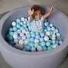 Ranbebi Play Ball Pit Balls 500/1000/2000 Count Plastic Balls for Playpen BPA- Free Crush Proof Pet Dogs Pits Ball Soft Pool Balls for Kids (500 Count, Blue & White) view 3