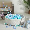 Ranbebi Play Ball Pit Balls 500/1000/2000 Count Plastic Balls for Playpen BPA- Free Crush Proof Pet Dogs Pits Ball Soft Pool Balls for Kids (500 Count, Blue & White) view 4