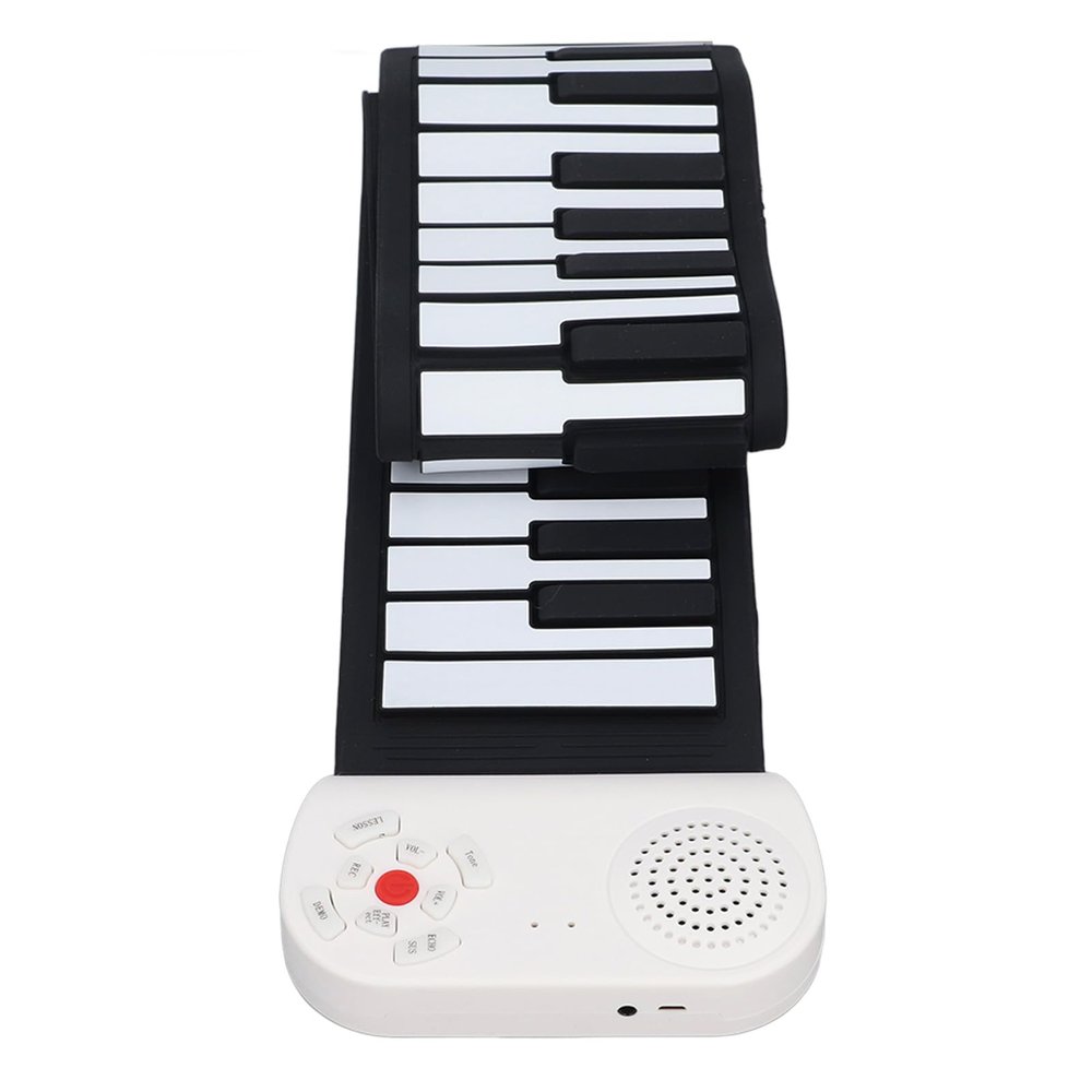 49 Key Roll Up Piano, USB Charging Foldable Electric Piano Keyboard Roll Up Educational for Kids Beginners Learning