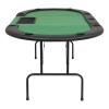 Gecheer 9-Player Folding Poker Table Casino Game Table, with Build-in Cup Holder, Water-Resistant 3 Fold Oval Green S522144B view 4