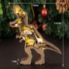 LeatherLuxus Dinosaur Wooden Toys, Kids Gifts, Birthday Party Decorations, Baby Shower Favors, Wedding Favors 3D Carved T-Rex Night Light for Kid,Wooden Dinosaur with Interior view 2