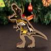 LeatherLuxus Dinosaur Wooden Toys, Kids Gifts, Birthday Party Decorations, Baby Shower Favors, Wedding Favors 3D Carved T-Rex Night Light for Kid,Wooden Dinosaur with Interior view 3