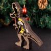 LeatherLuxus Dinosaur Wooden Toys, Kids Gifts, Birthday Party Decorations, Baby Shower Favors, Wedding Favors 3D Carved T-Rex Night Light for Kid,Wooden Dinosaur with Interior view 4