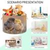 GOODOLD Cute Chickens Pattern Extra Large Storage Basket Decorative Laundry Basket with Handles, Rope Basket for Clothes, Blanket, Towel, 20 x 14 Inch view 4