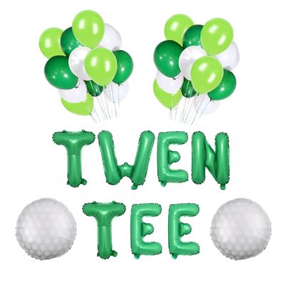 100% LIKED-Twen Tee Balloon Banner, 20th Birthday Golf Theme Birthday, Twen Tee Golf Party Decor, Golf Theme 20th Birthday Party, Twen-Tee Golf Party Decorations