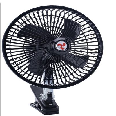 Karlass Car Cooling Fan 24V Car Fans Clip in Car Fans 8" Cooling Motor Fans Car Portable Fan for Car Interior Big Trucks and Vans Black