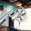 Karlass Car Cooling Fan 12V Car Fans Clip in Car Fans 8" Cooling Motor Fans Car Portable Fan for Car Interior Trucks and Vans Metal Silver view 3