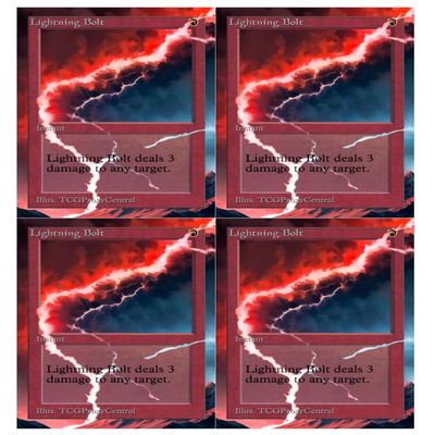 4x | Lightning Bolt | Anime | Full Art | Foil or Non-Foil (Foil)
