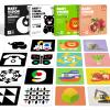 4 Sets High Contrast Baby Cards, 80 Pcs 160 Page Black White Colorful Baby Flashcards Newborn Toys for Infants Visual Stimulation Brain Sensory Development(0-36 Months) view 1