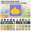 4 Sets High Contrast Baby Cards, 80 Pcs 160 Page Black White Colorful Baby Flashcards Newborn Toys for Infants Visual Stimulation Brain Sensory Development(0-36 Months) view 2