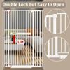 AiWMGL 71" Extra Tall Cat Pet Gate for Doorways Indoor Proof29.92-37.80" Wide Tall Dog Puppy Safety Baby Gate for Cat Pet, Pressure Mounted No Drill Walk Through White Metal view 4