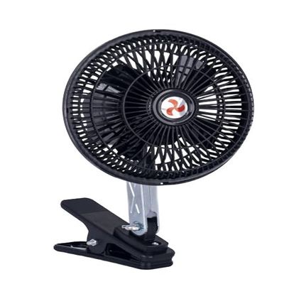 Karlass Car Cooling Fan 24V Car Fans Clip in Car Fans 6" Cooling Motor Fans Car Portable Fan for Car Interior Big Trucks and Vans Black