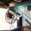 Karlass Car Cooling Fan 24V Car Fans Clip in Car Fans 6" Cooling Motor Fans Car Portable Fan for Car Interior Big Trucks and Vans Black view 4