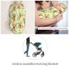 Muishi Cute Monkeys Newborn Swaddle Blankets Hat Sets Soft Baby Receiving Blanket Swaddle Sack for Baby Shower Infant Boy Girl Gift view 4