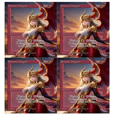 4x | Shivan Dragon | Anime | Full Art | Foil or Non-Foil (Foil)