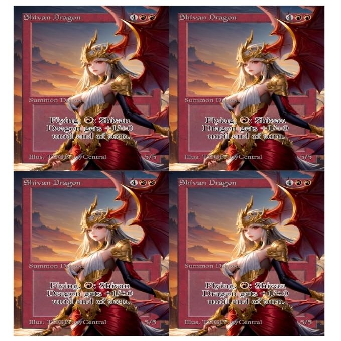 4x | Shivan Dragon | Anime | Full Art | Foil or Non-Foil (Foil)