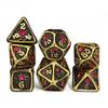 Role Playing Game Dice Set - 7pcs Solid Metal Polyhedral Enamel Dice for DND and RPG Games (SG08) view 1