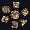 Role Playing Game Dice Set - 7pcs Solid Metal Polyhedral Enamel Dice for DND and RPG Games (SG08) view 2