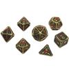 Role Playing Game Dice Set - 7pcs Solid Metal Polyhedral Enamel Dice for DND and RPG Games (SG08) view 3