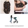 Muishi Bats Star Moon Newborn Swaddle Blankets Hat Sets Soft Baby Receiving Blanket Swaddle Sack for Baby Shower Infant Boy Girl Gift view 4