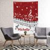 CUXWEOT Piano Key Music Notes Red Personalized Baby Blanket with Name Soft Throw Fleece Blankets for Girls Boys Newborn Infants Kids Shower Birthday Gift 30X40 inch view 3