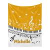 CUXWEOT Piano Music Notes Gold Personalized Baby Blanket with Name Soft Throw Fleece Blankets for Girls Boys Newborn Infants Kids Shower Birthday Gift 30X40 inch view 1