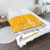 CUXWEOT Piano Music Notes Gold Personalized Baby Blanket with Name Soft Throw Fleece Blankets for Girls Boys Newborn Infants Kids Shower Birthday Gift 30X40 inch view 2