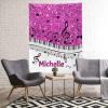 CUXWEOT Piano Music Notes Rose Purple Print Personalized Baby Blanket with Name Soft Throw Fleece Blankets for Girls Boys Newborn Infants Kids Shower Birthday Gift 40X50 inch view 3
