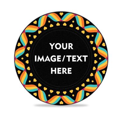 SUYANH 100 PCS 37mm Plastic Poker Chips, Personalize Your Chips with Logo and Text, for Bingo Game, Chess Room, Casino Theme Party (Black)